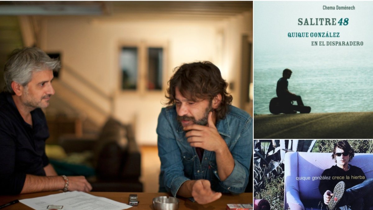 Doménech y González, el libro del primero y el sencillo Crece la hierba (Fotos: Fernando Maquieira).