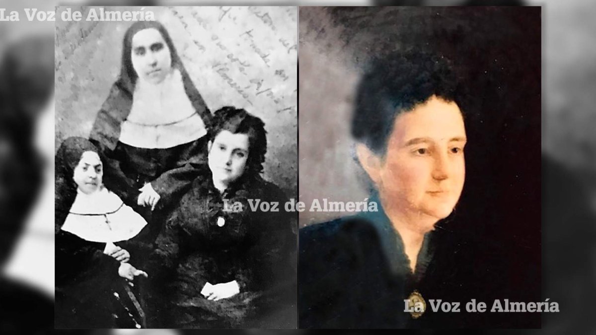 María del Mar Burgos Cañizares en sus años de juventud cuando ayudó a las monjas de las Siervas de María a instalarse en la ciudad.