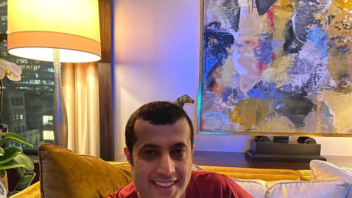 La última foto del presidente del Almería desde EEUU.