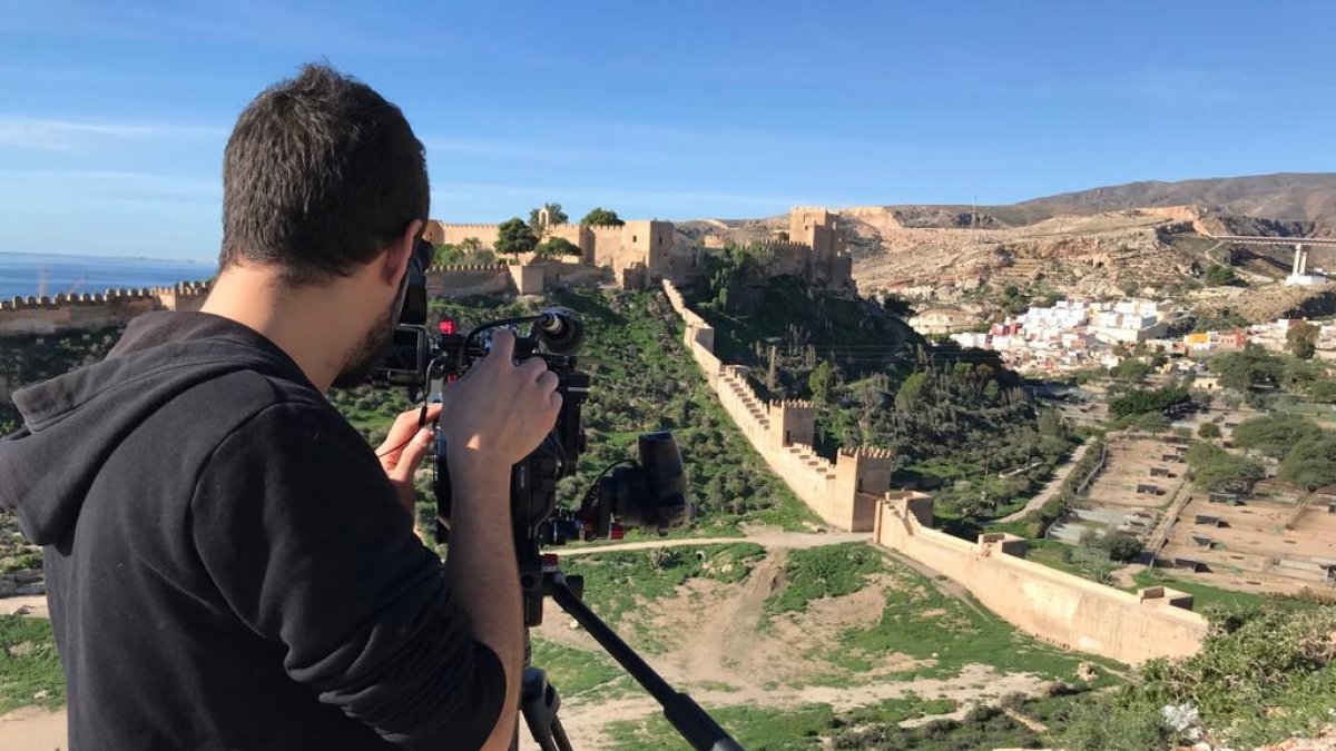 Parte del rodaje del programa de TVE, \'Un país mágico\'.