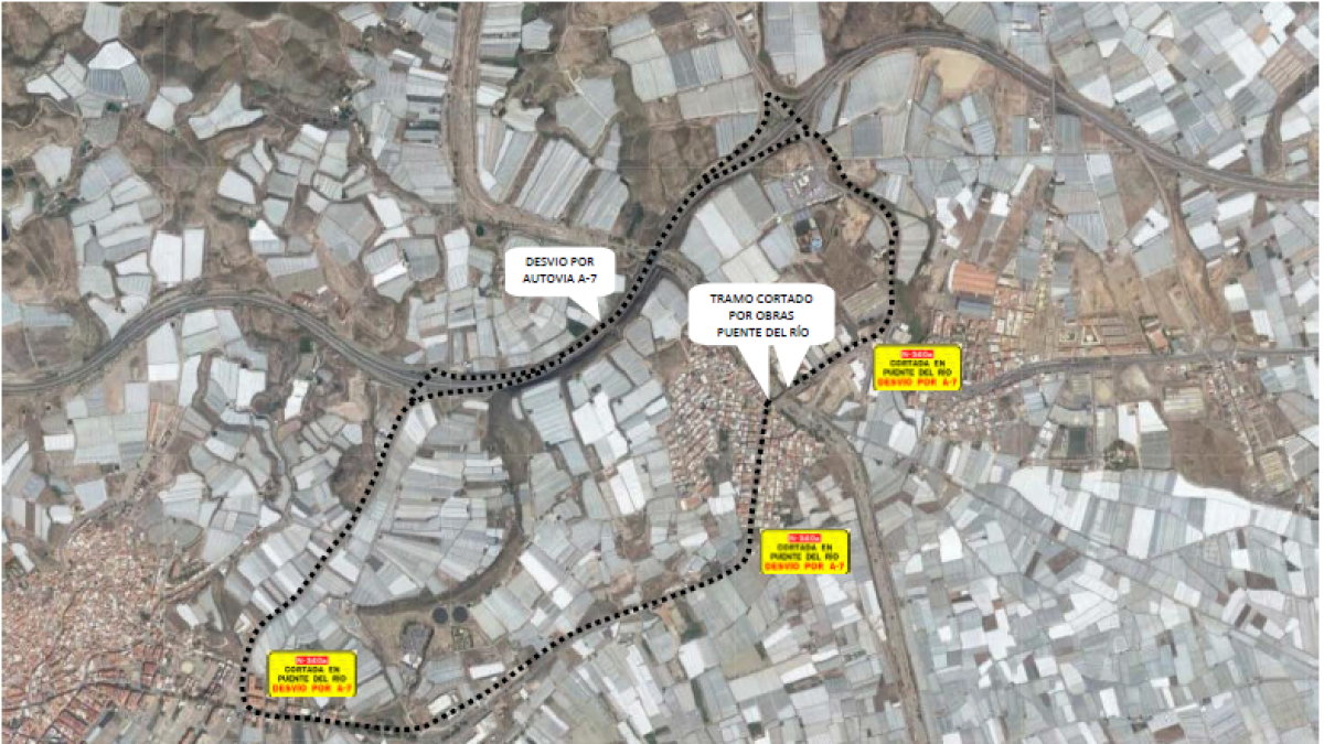 Rutas alternativas recomendadas por el Ministerio.