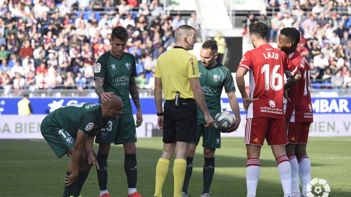 Iglesias Villanueva en el partido de El Alcoraz.