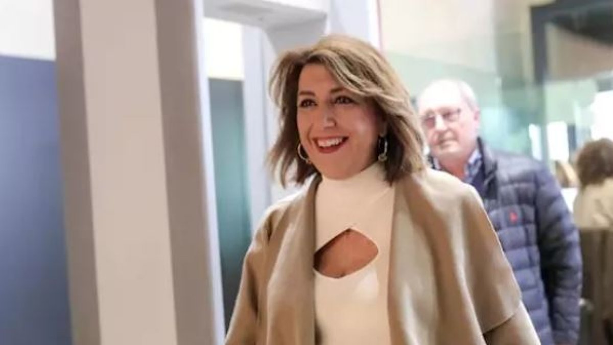 Susana Díaz, en su llegada al Comité Federal del PSOE en Ferraz (Madrid) a 15 de febrero de 2020.