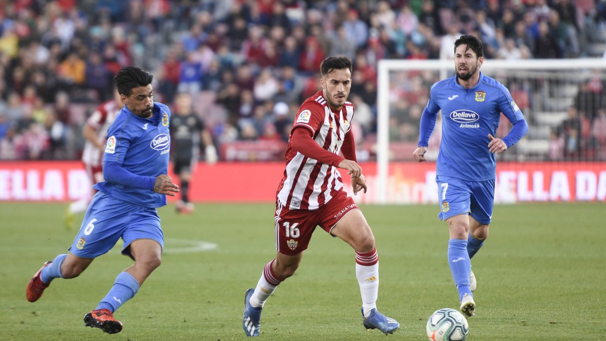 José Carlos Lazo en el partido contra el Fuenlabrada.