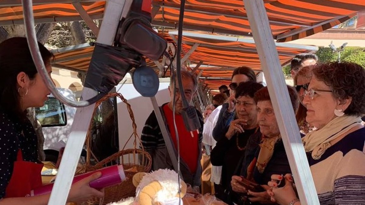 Edición pasada de la Feria del Queso Artesano de Almería, en la Plaza Vieja.