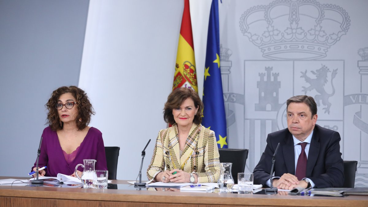 Comparecencia de los ministros tras el Consejo de ayer