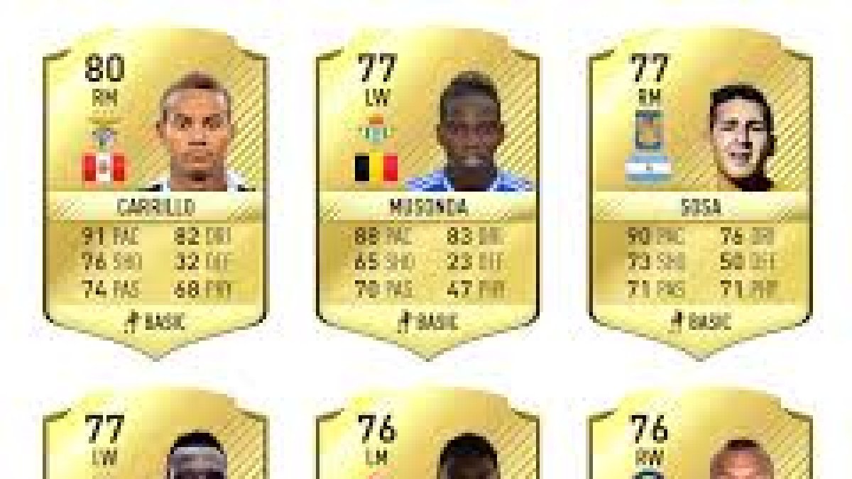 Cromos del videojuego Fifa.