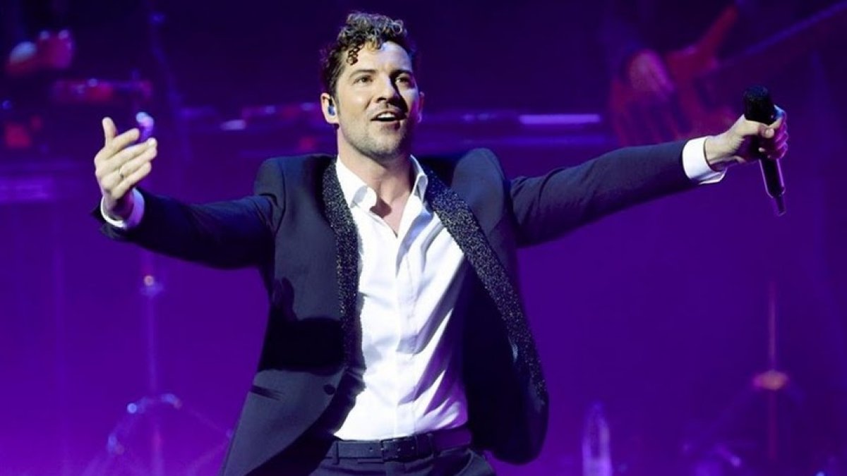David Bisbal durante uno de sus conciertos.