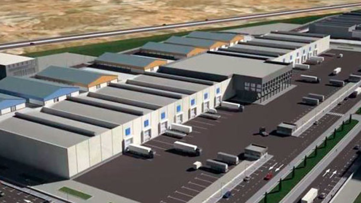 Imagen virtual del futuro centro logístico del gigante americano en Murcia.