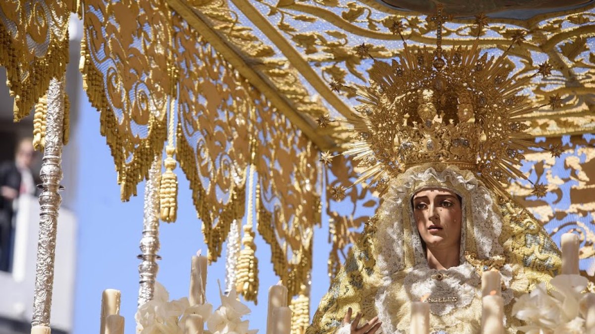 María Santísima de Los Ángeles, en el Domingo de Ramos de 2019.