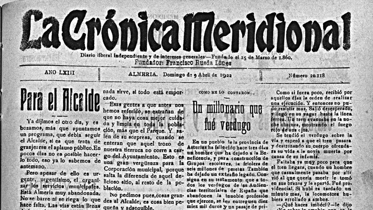 Prensa de la época, con la historia de nuestro verdugo