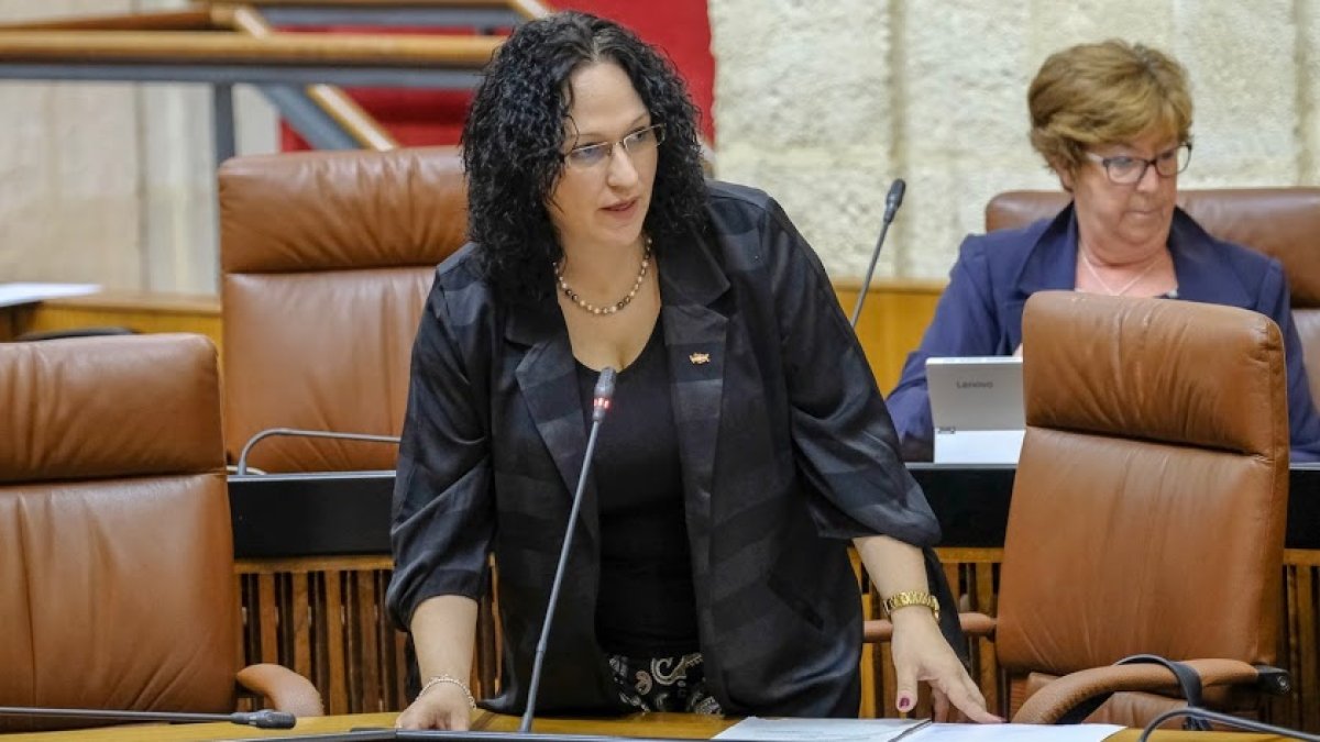 Luz Belinda Rodríguez, en el Parlamento Andaluz.
