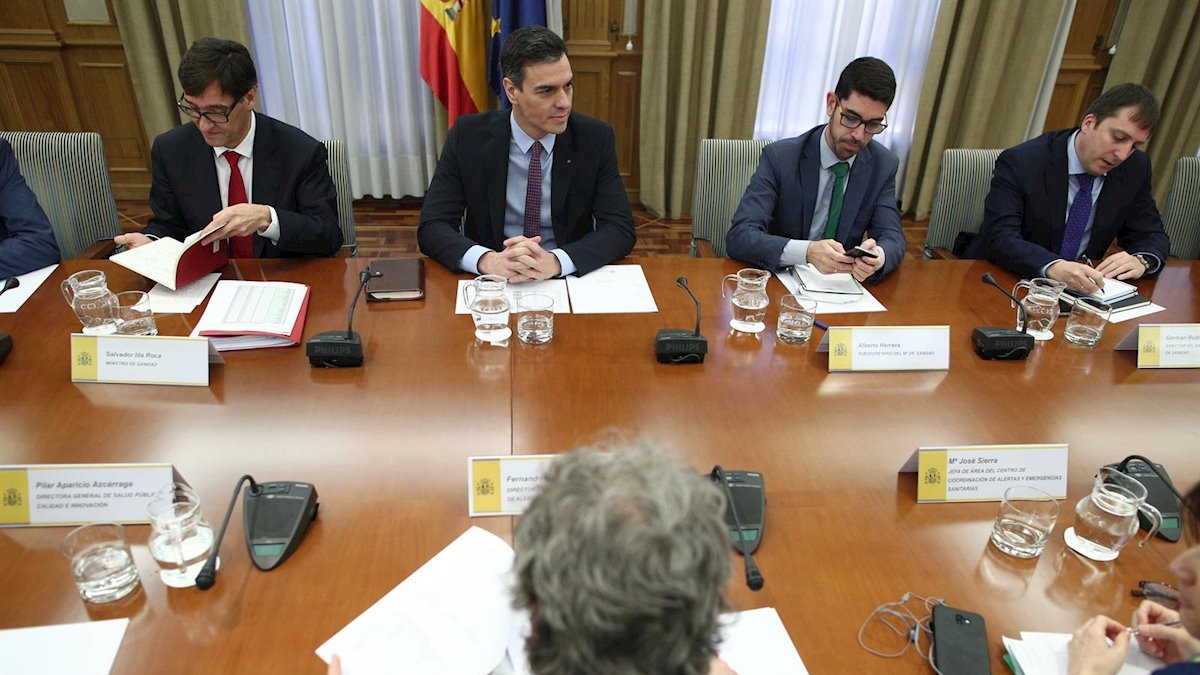 Reunión para afrontar la crisis del coronavirus.