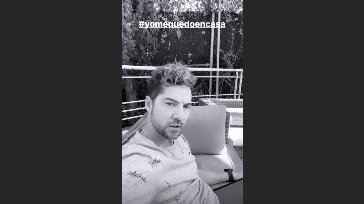 David Bisbal, en el stories que ha compartido en Instagram.