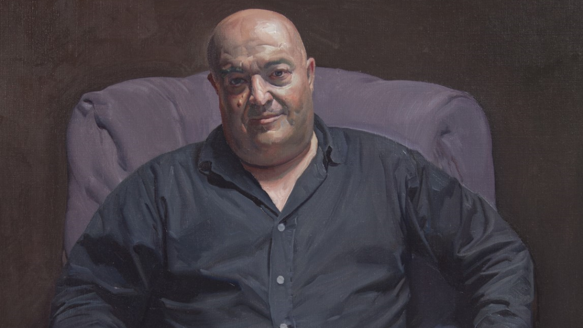 Retrato de Trino Tortosa, obra de Ibáñez, seleccionado por Juan Manuel Bonet para una exposición colectiva sobre realismo español contemporáneo.