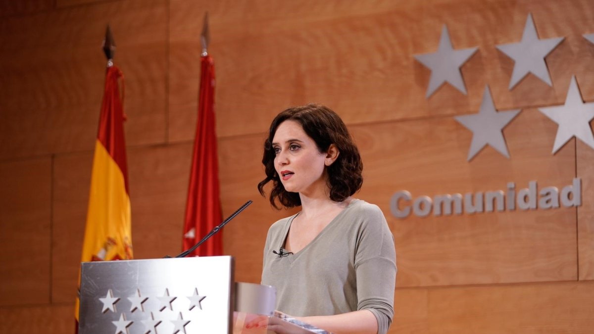 La presidenta de la Comunidad de Madrid, Isabel Díaz Ayuso.