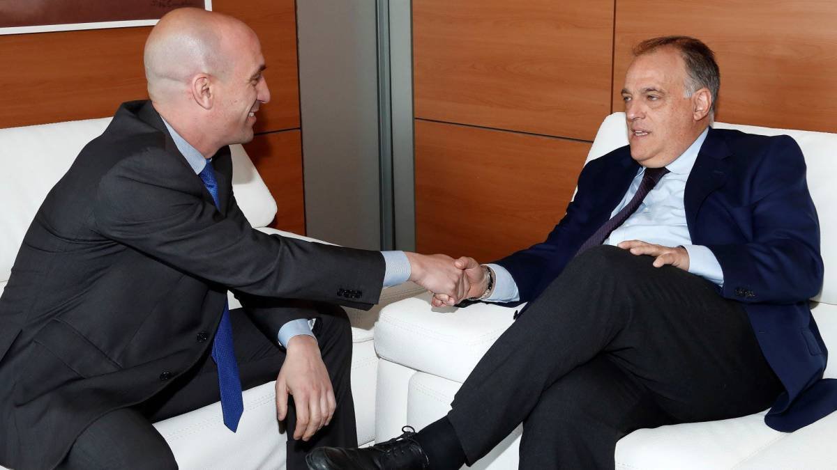 Luis Rubiales y Javier Tebas, presidentes de RFEF y Liga.