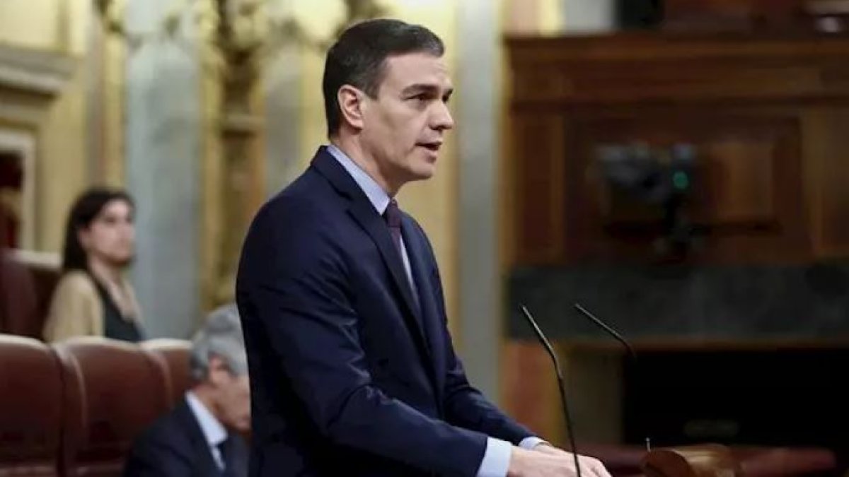 Pedro Sánchez, este miércoles en el Congreso.