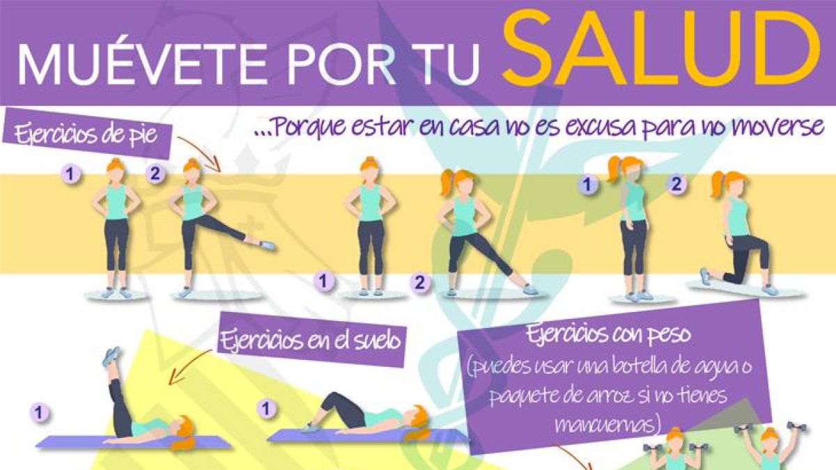 Cartel \'Muévete por salud\' impulsado por el Colegio de Fisioterapeutas de la Comunitat Valenciana.