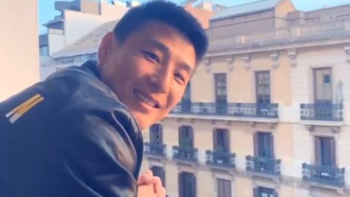 Wu Lei en plena cuarentena.