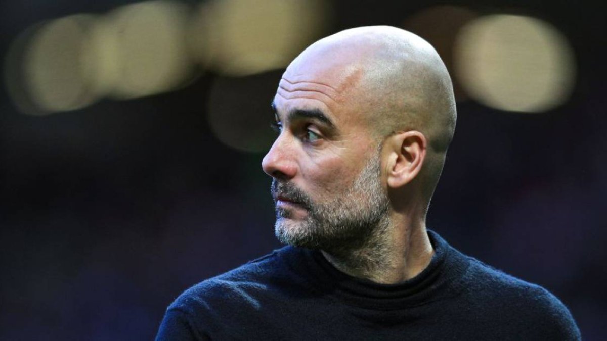 Pep Guardiola, durante uno de los últimos encuentros del Manchester City.