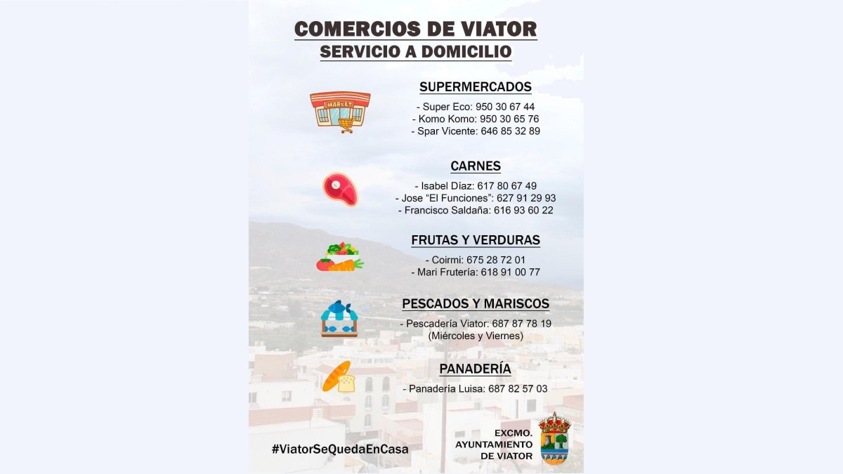 Listado de empresas elaborado por el Ayuntamiento.