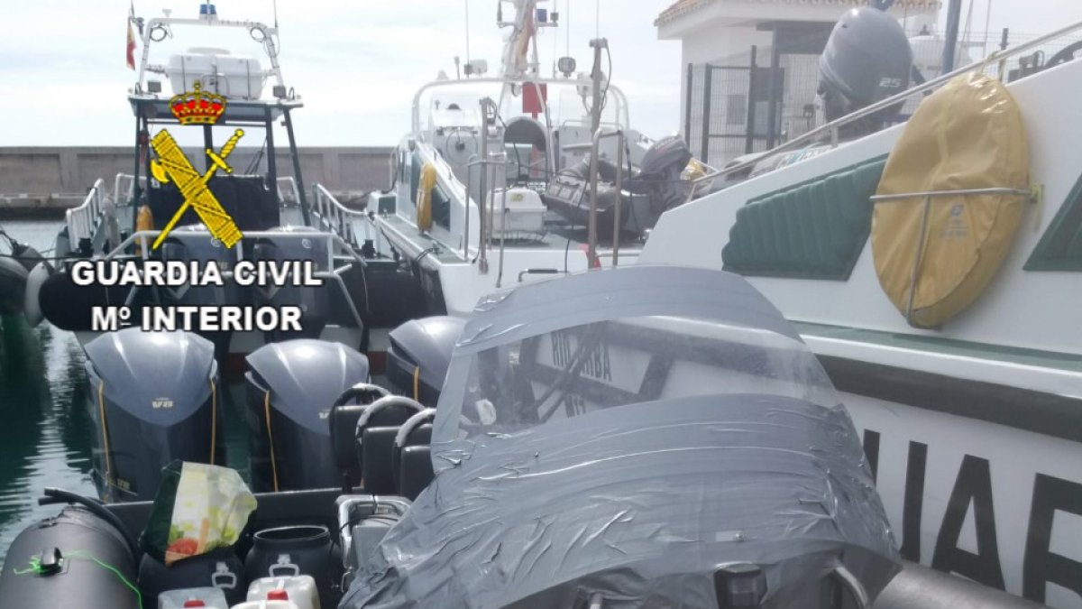 Una de las embarcaciones intervenidas.