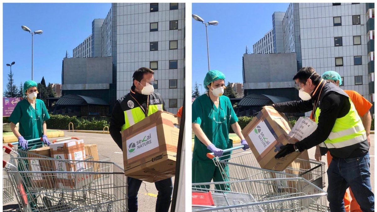 Donación de material.