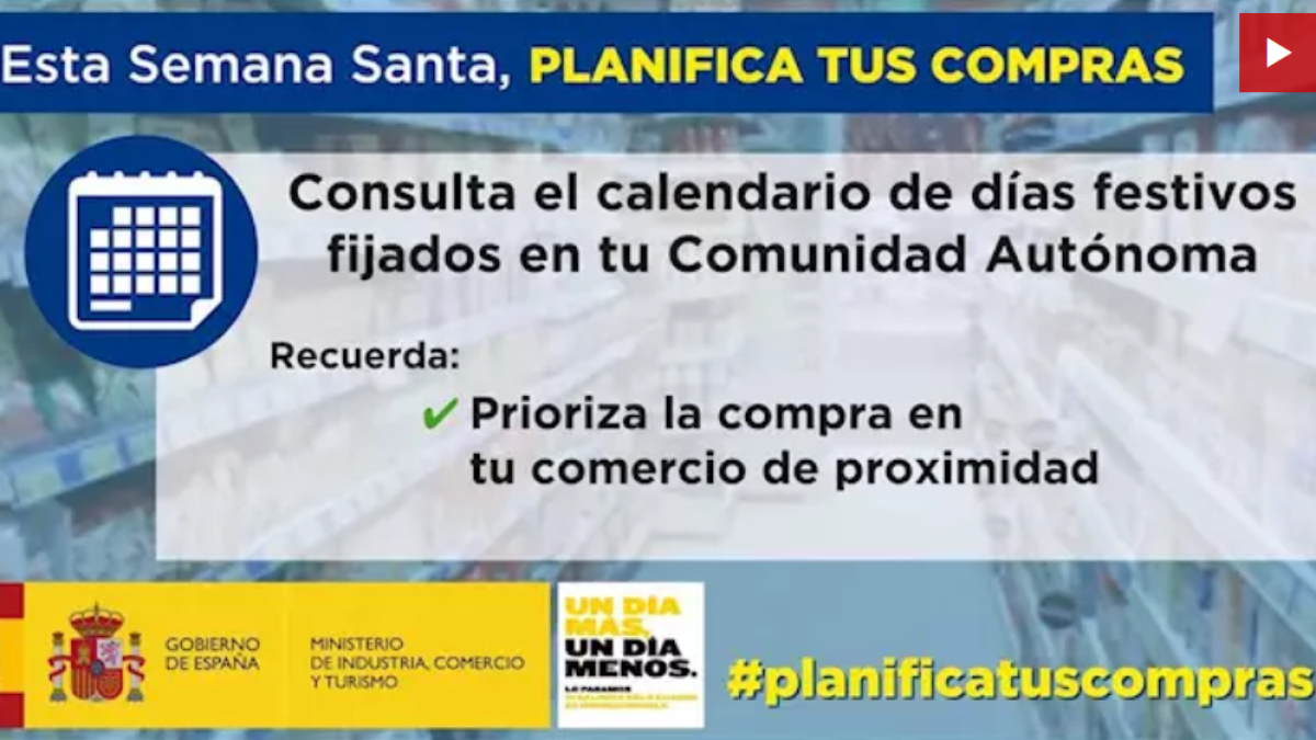 La etiqueta #planificatuscompras se utilizará en redes sociales para desarrollar esta campaña.