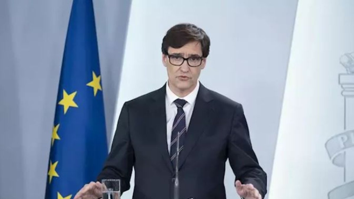 El ministro de Sanidad, Salvador Illa, en rueda de prensa.