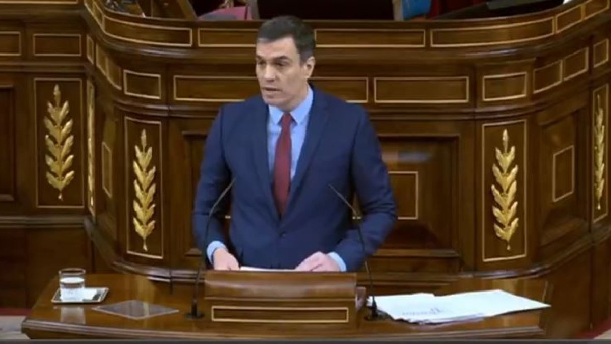 Intervención de Pedro Sánchez para prorrogar el estado de arlarma.