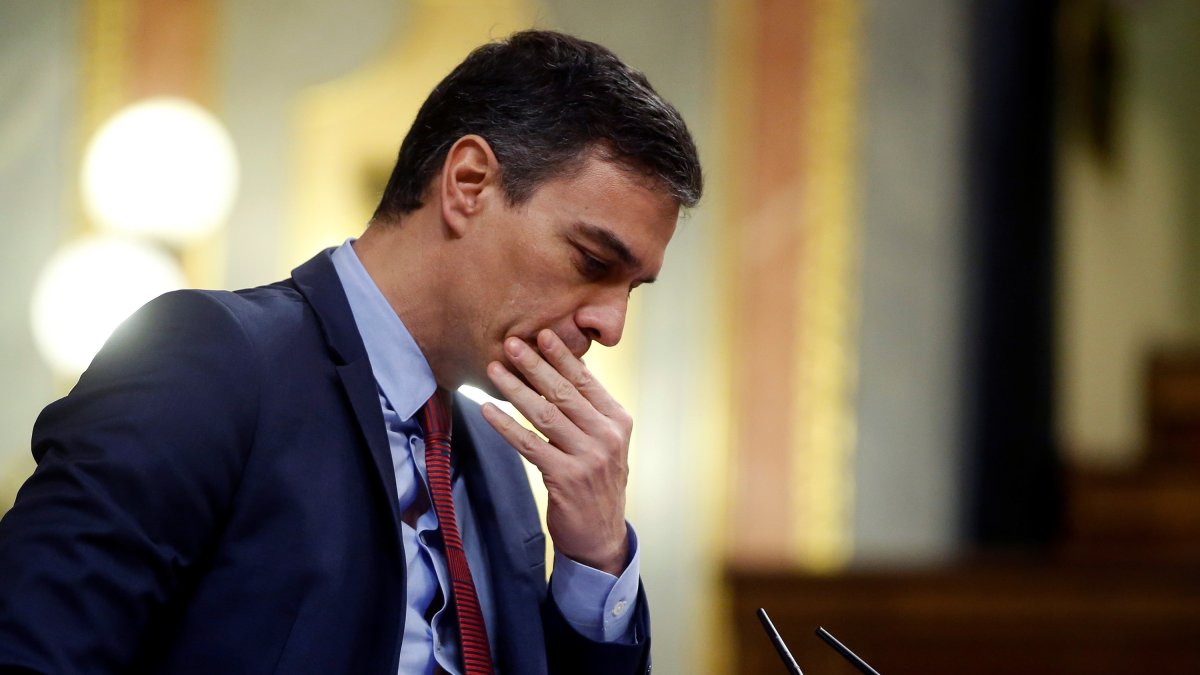 El presidente del Gobierno, Pedro Sánchez, en el Congreso este jueves