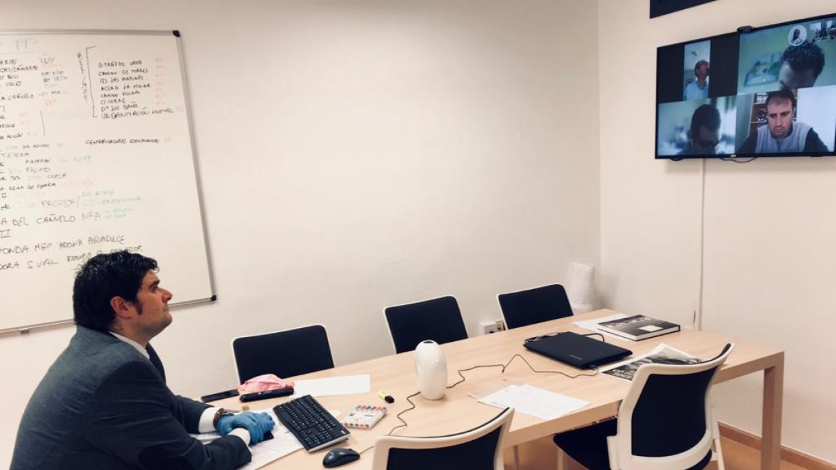 Francisco Gutiérrez durante la videoconferencia.