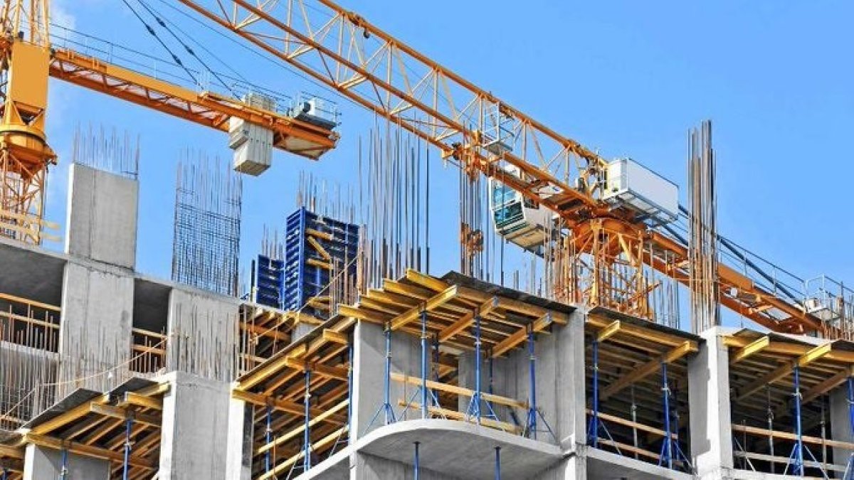 Imagen de la actividad laboral de la construcción.