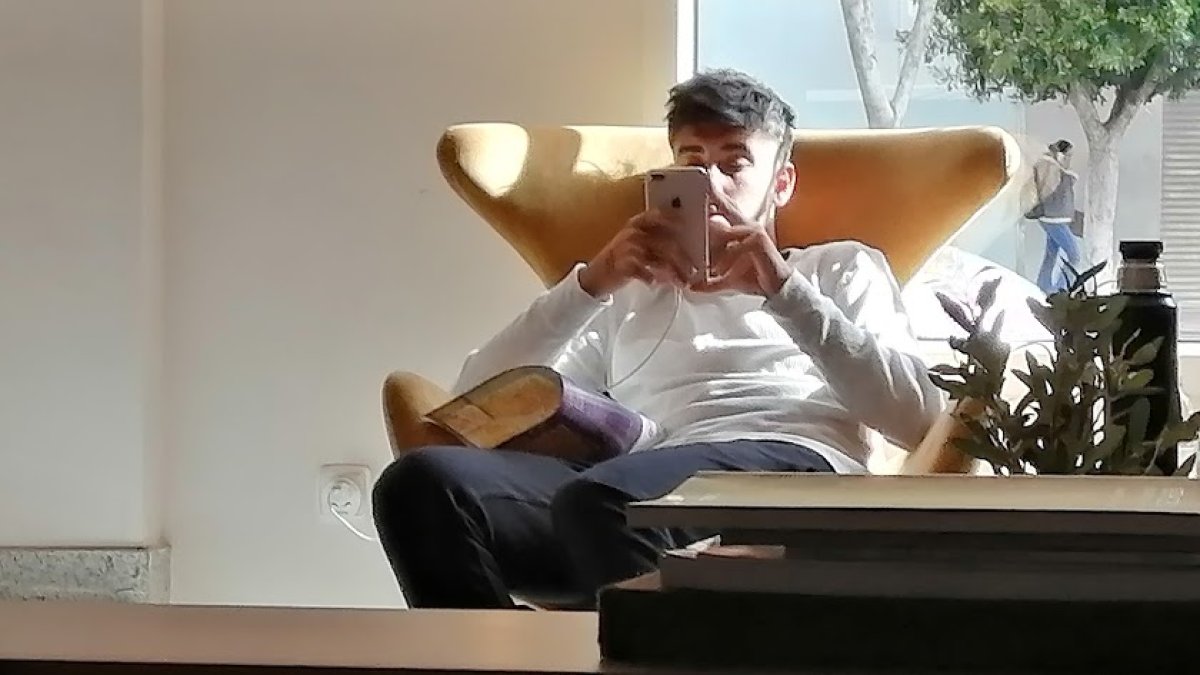 Leonel Di Plácido, en un hotel de Almería.