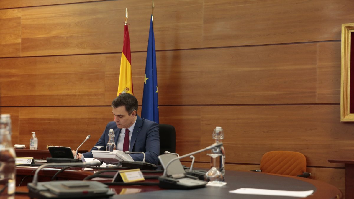 El presidente del Gobierno, Pedro Sánchez, durante una reunión del Consejo de Ministros.
