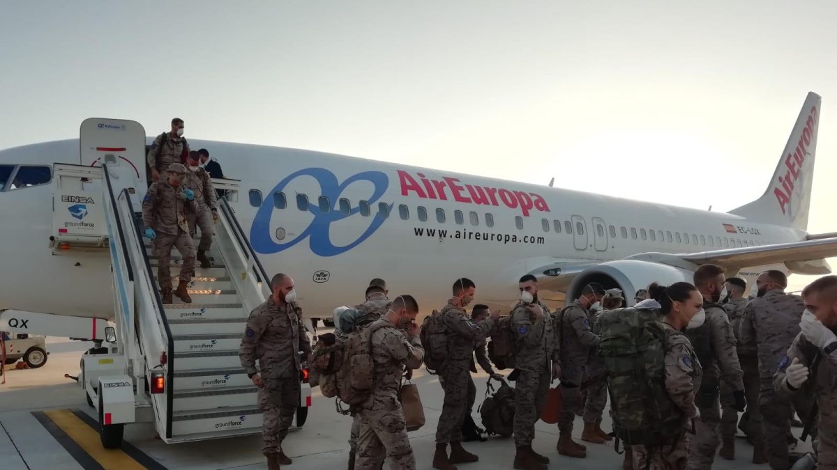 Los militares aterrizan en Málaga