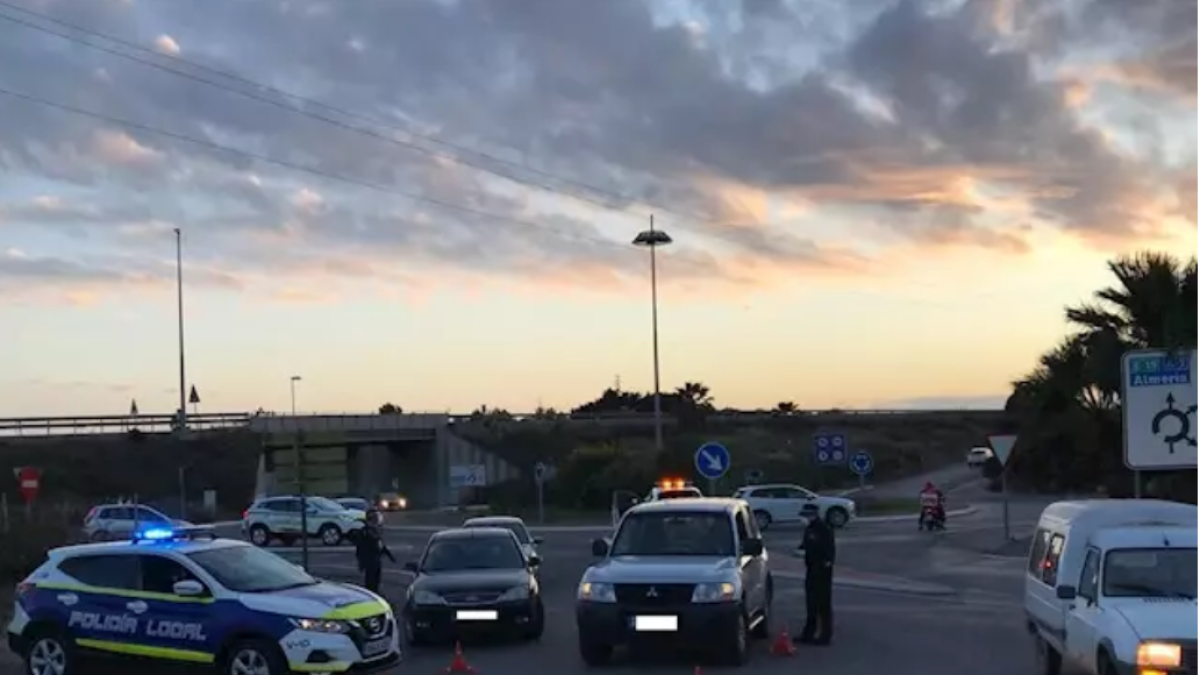 Imagen de uno de los controles policiales efectuados en el municipio.
