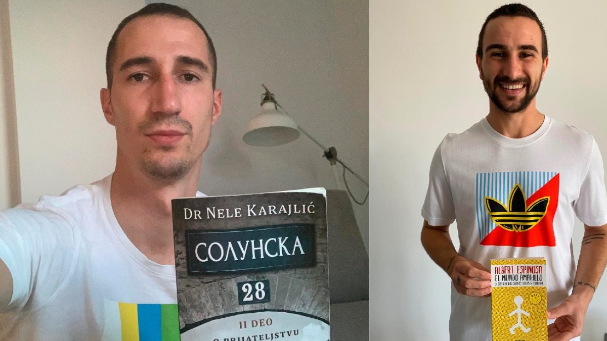 Radosav Petrovic y Juan Muñoz en un día especial para la lectura.