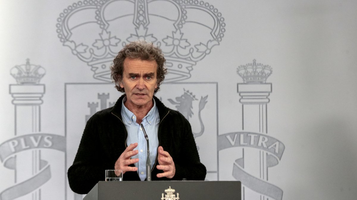 Fernando Simón, ayer en rueda de prensa.