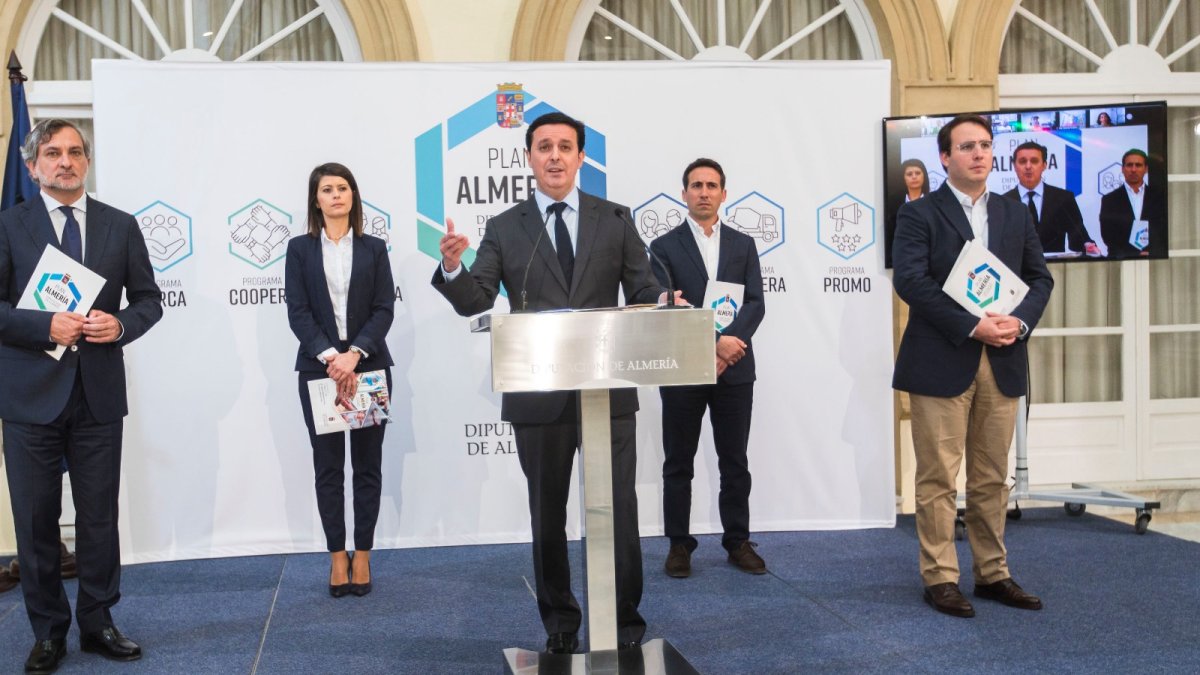 Imagen de la rueda de prensa telemática de esta mañana.