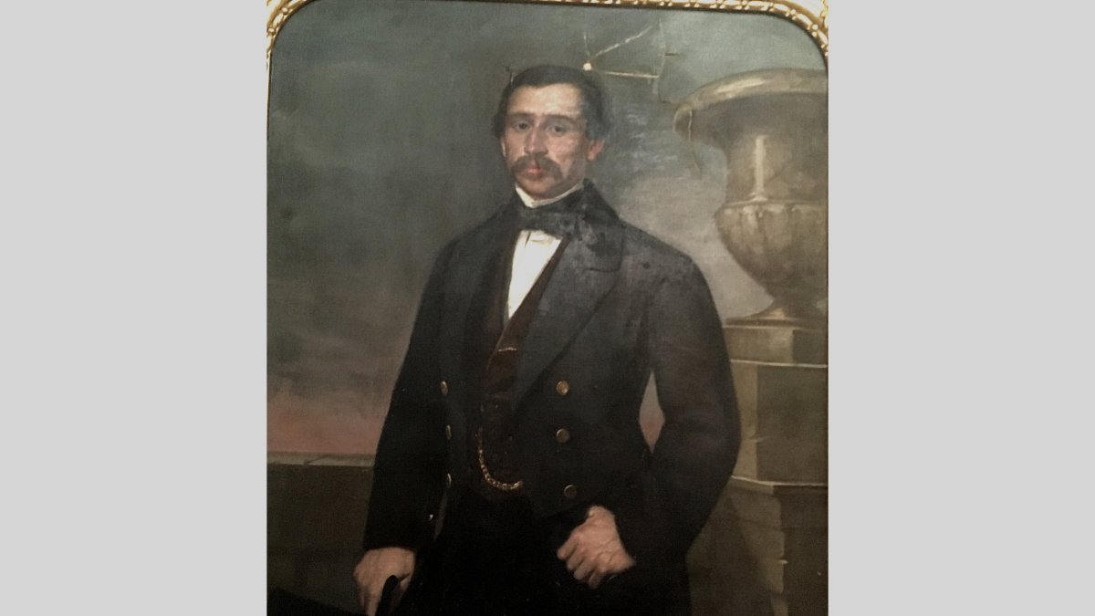 Ginés orozco segura, en un retrato de Giuliani de 1857, propiedad de Rafael Monterreal.