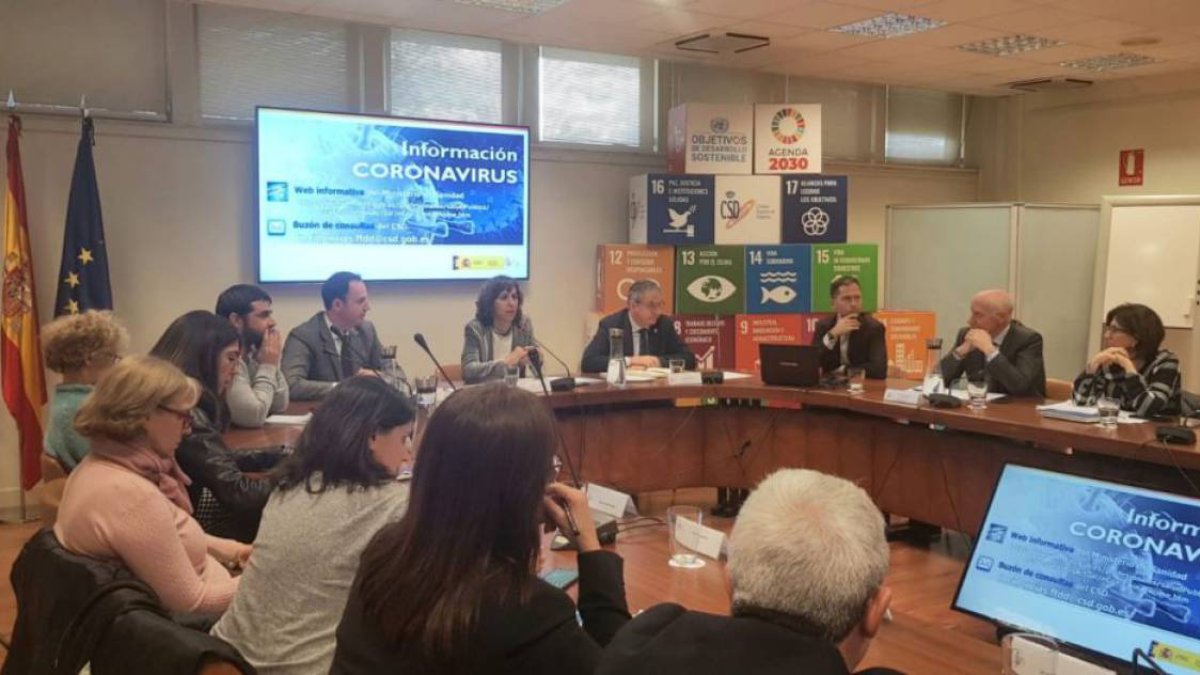 Irene Lozano, en una reunión anterior con las federaciones deportivas. / CSD