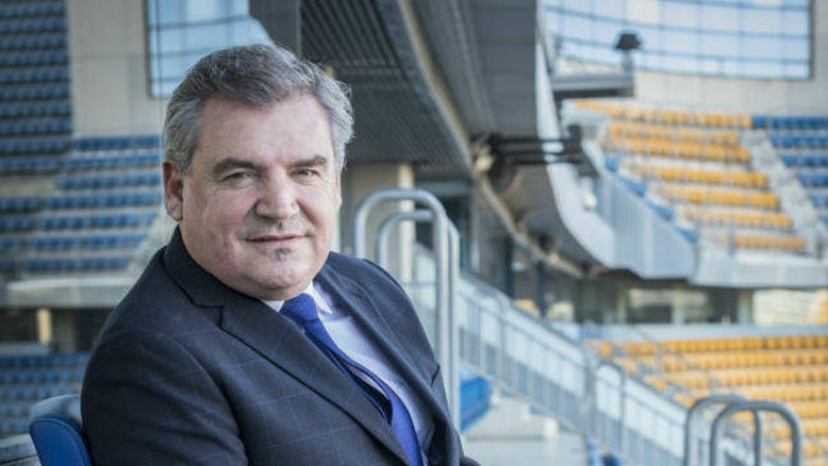 Manolo Vizcaíno, presidente del Cádiz, en el Ramón de Carranza.