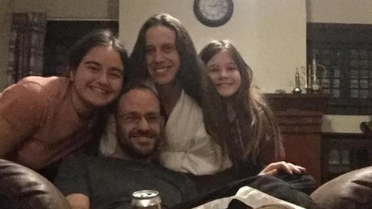 María Ruiz, a la izquierda, con la familia norteamericana con la que ha vivido este curso.