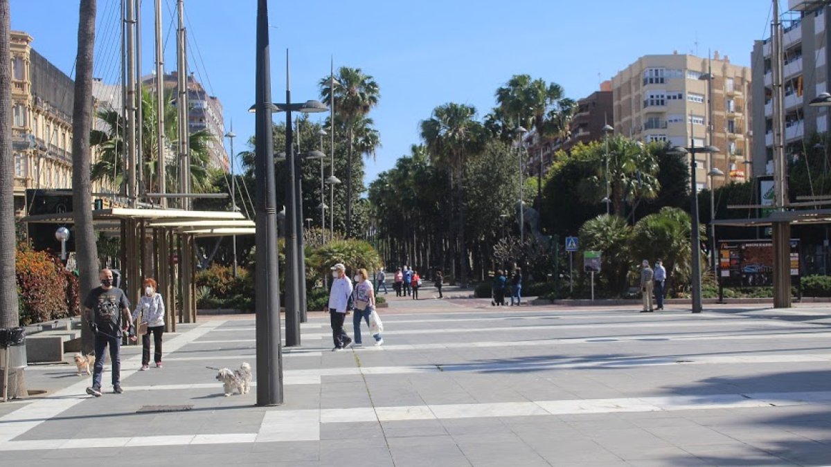 Imagen de la Rambla de Almería este sábado.