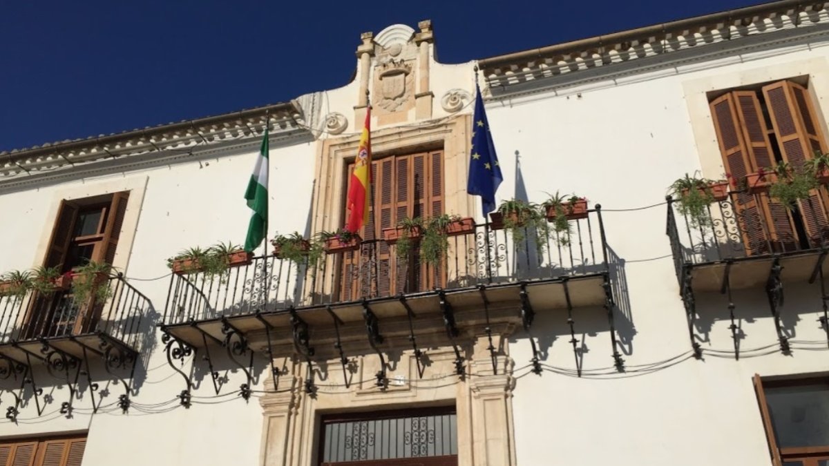 Balcón del Ayuntamiento, en una imagen de Antonio Orellana.