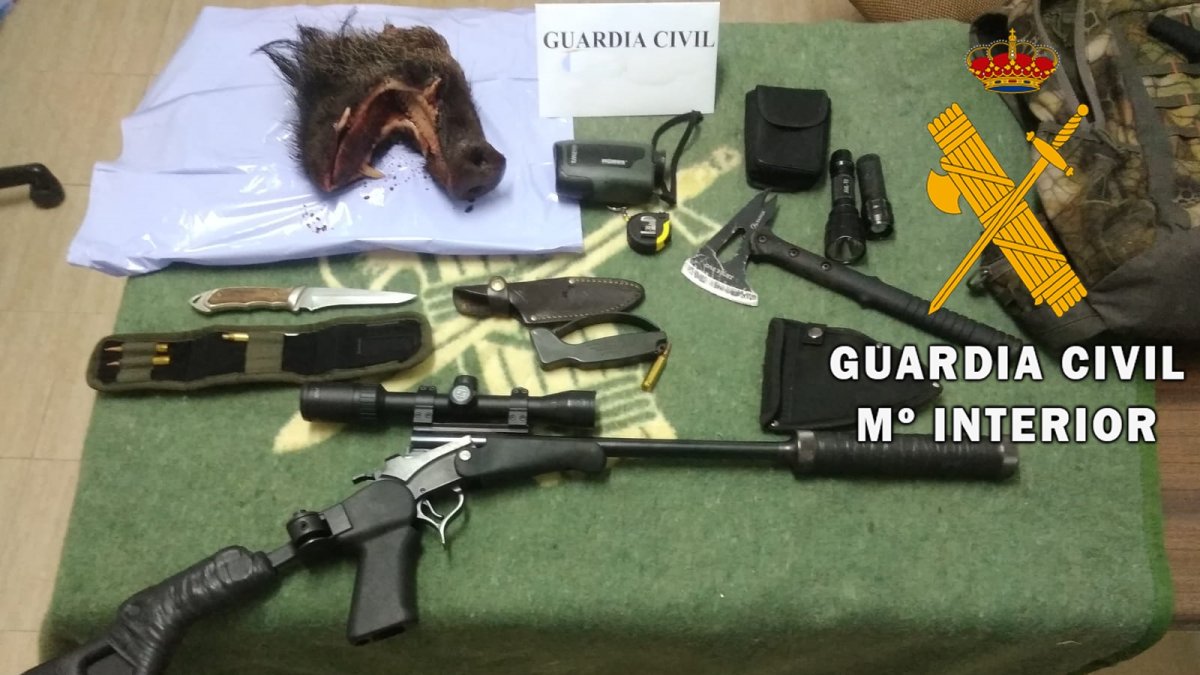 Armas ilícitas incautadas.