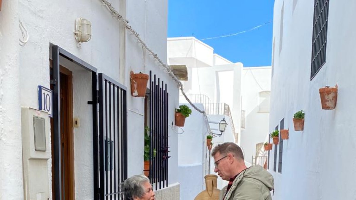 Jorge Cadaval, durante su visita a Mojácar el pasado febrero.