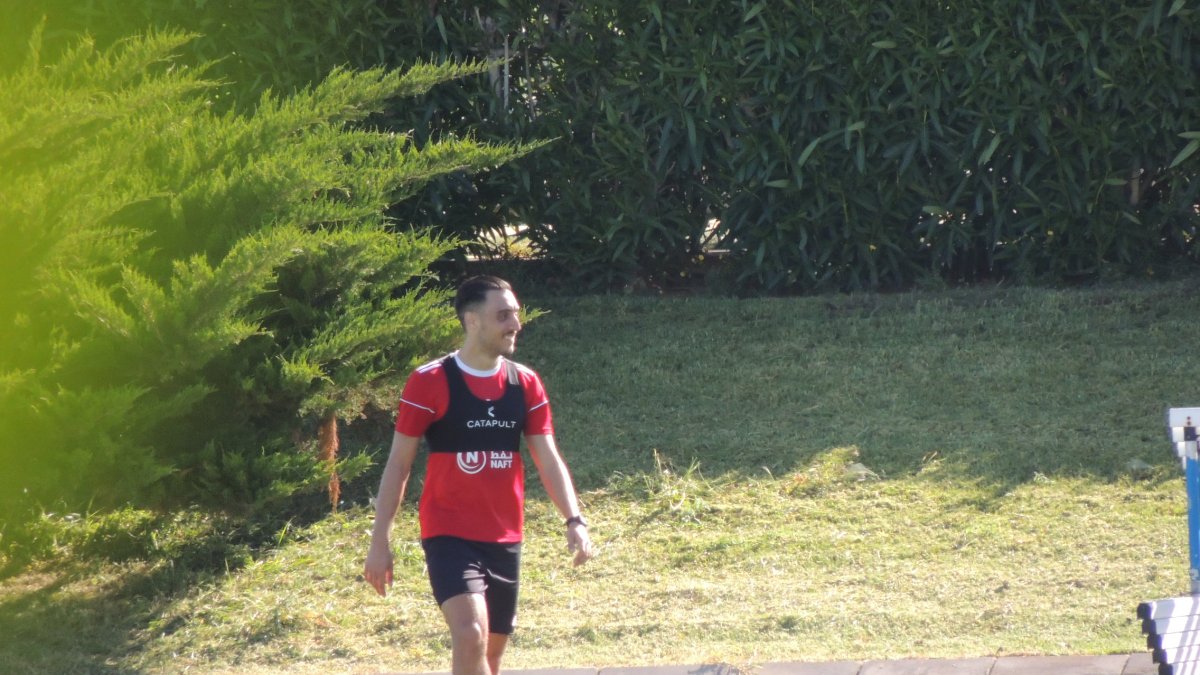 Aguza ha entrenado este miércoles en el Anexo.